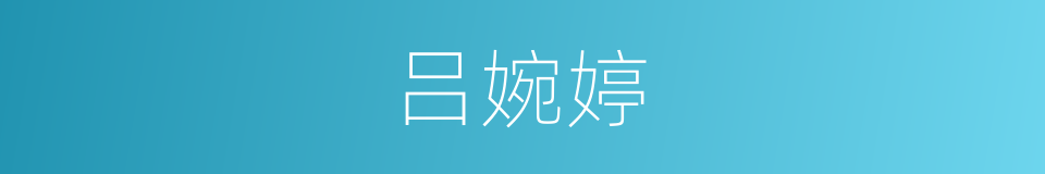 吕婉婷的同义词