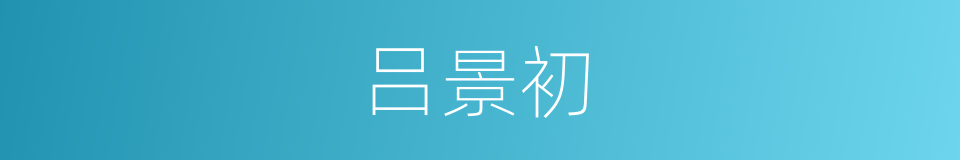 吕景初的同义词