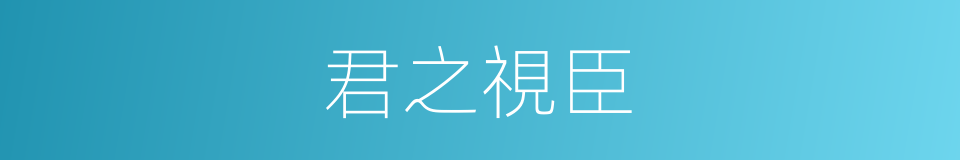 君之視臣的同義詞