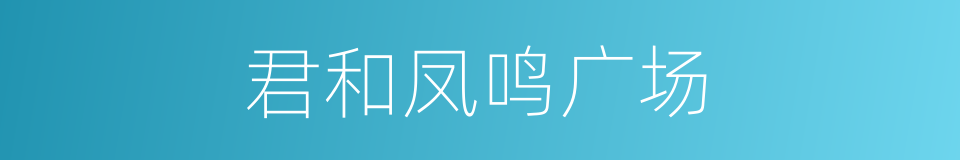 君和凤鸣广场的同义词