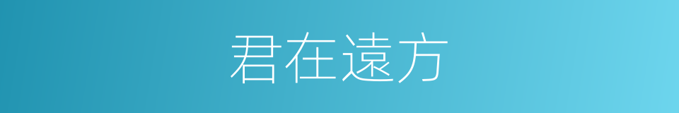 君在遠方的同義詞