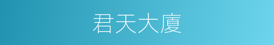 君天大廈的同義詞