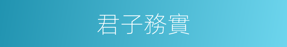 君子務實的同義詞