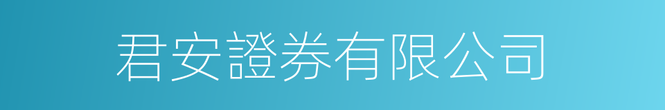 君安證券有限公司的同義詞