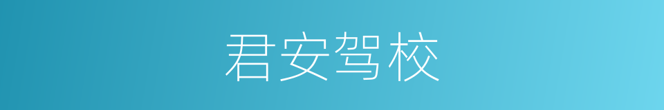 君安驾校的同义词