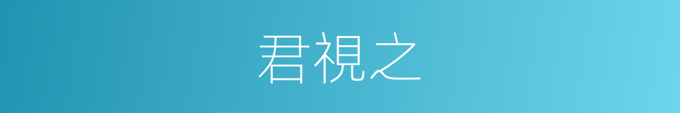 君視之的同義詞