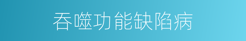 吞噬功能缺陷病的同义词