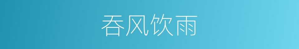 吞风饮雨的同义词