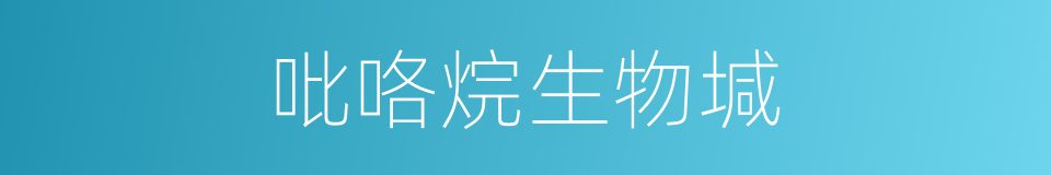 吡咯烷生物堿的同義詞