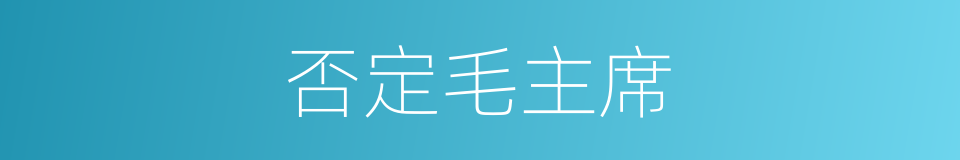 否定毛主席的同义词