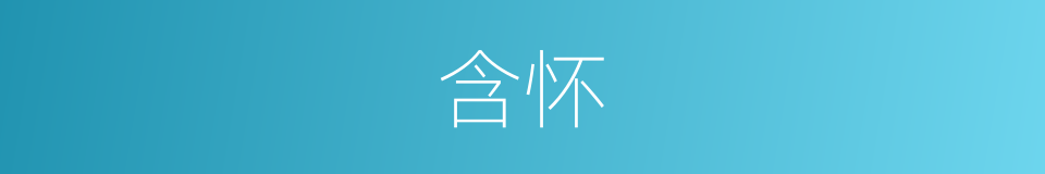 含怀的意思