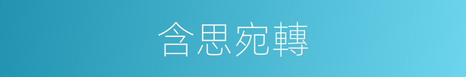 含思宛轉的同義詞