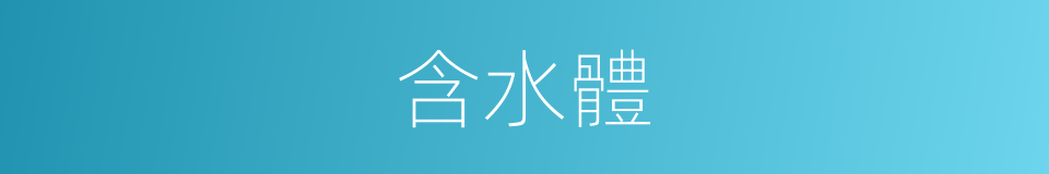 含水體的同義詞