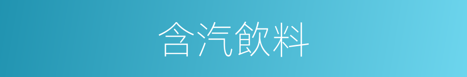 含汽飲料的同義詞