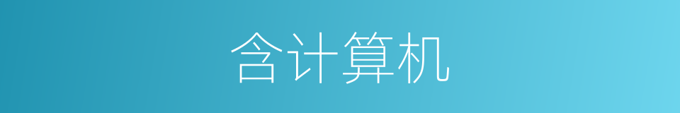 含计算机的同义词