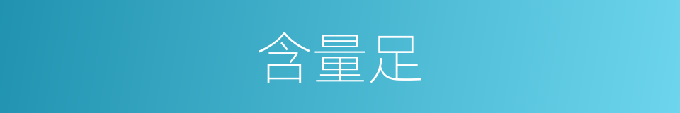 含量足的同义词