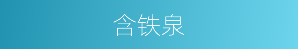 含铁泉的同义词