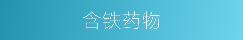 含铁药物的同义词