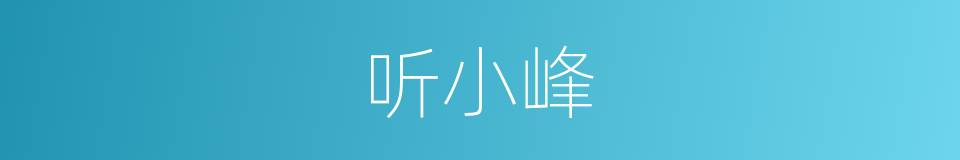 听小峰的同义词