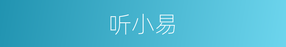 听小易的同义词