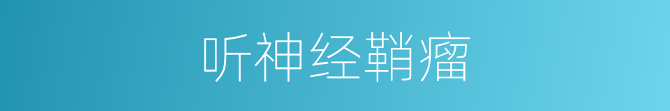 听神经鞘瘤的同义词