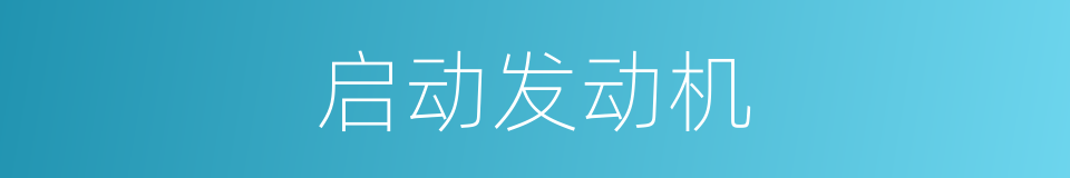 启动发动机的同义词