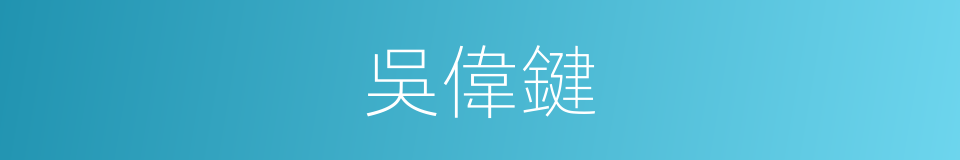 吳偉鍵的同義詞