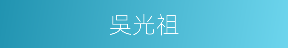 吳光祖的同義詞