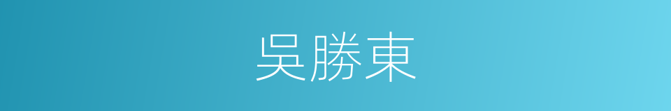 吳勝東的同義詞