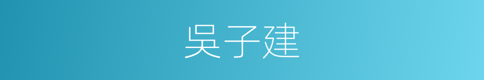 吳子建的同義詞