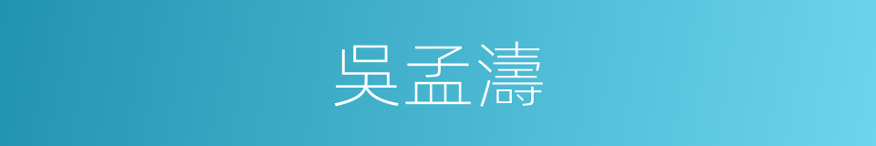 吳孟濤的同義詞