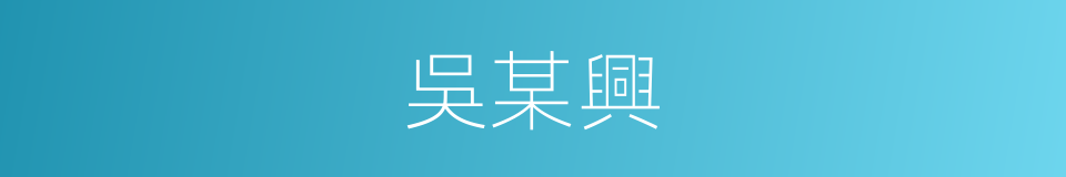 吳某興的同義詞