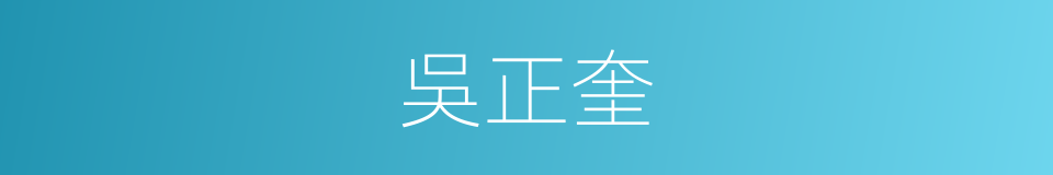吳正奎的同義詞