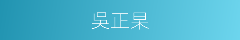 吳正杲的同義詞