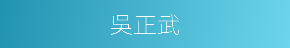 吳正武的同義詞