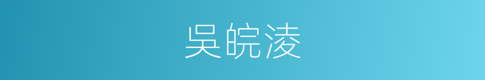 吳皖淩的同義詞