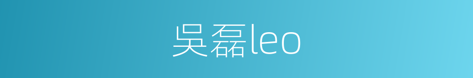 吳磊leo的同義詞