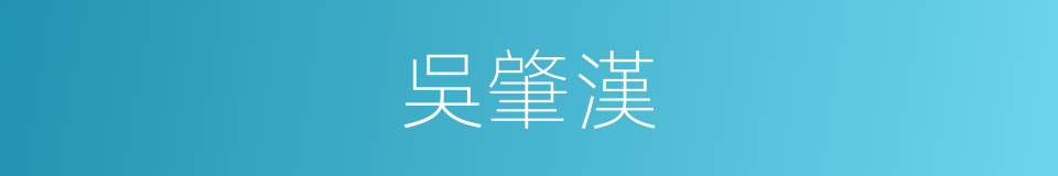 吳肇漢的同義詞