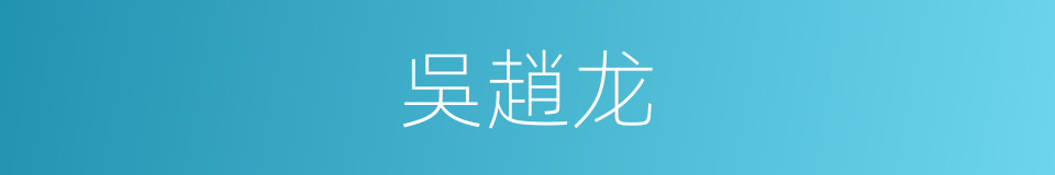 吳趙龙的同義詞