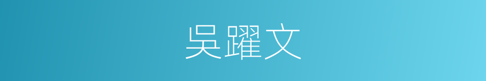 吳躍文的同義詞