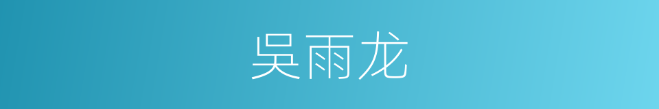 吳雨龙的同義詞