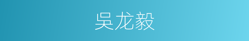 吳龙毅的同義詞