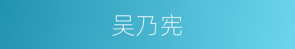 吴乃宪的同义词
