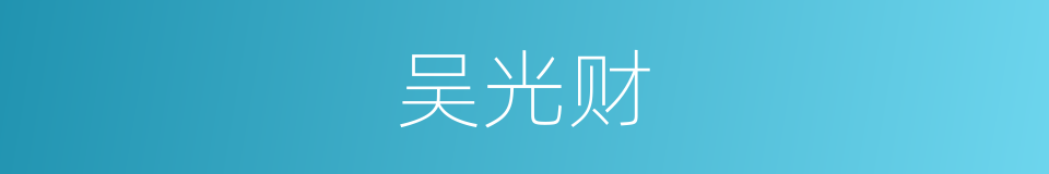 吴光财的同义词