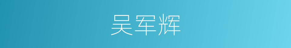 吴军辉的同义词