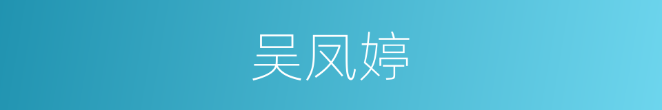 吴凤婷的同义词