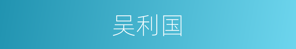 吴利国的同义词