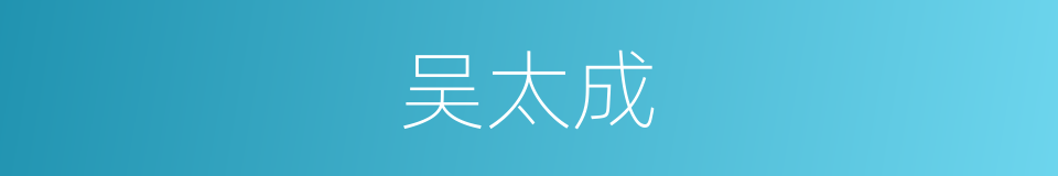 吴太成的同义词