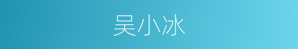 吴小冰的同义词