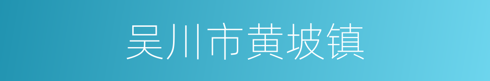 吴川市黄坡镇的同义词